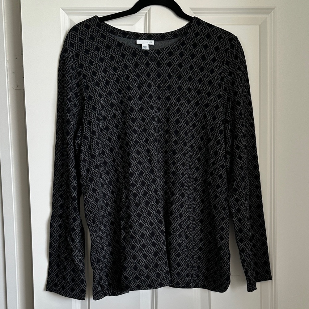 J. Jill Black Geometric Women's Sweatshirt